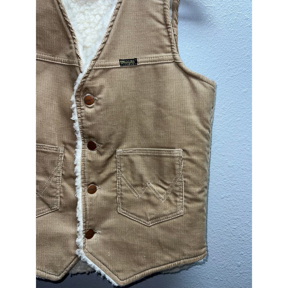 Wrangler Tan Sherpa-Lined Vest - image 3